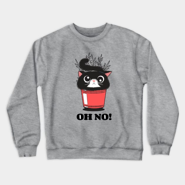 cute cat, funny cat, black cat Crewneck Sweatshirt by MINAART